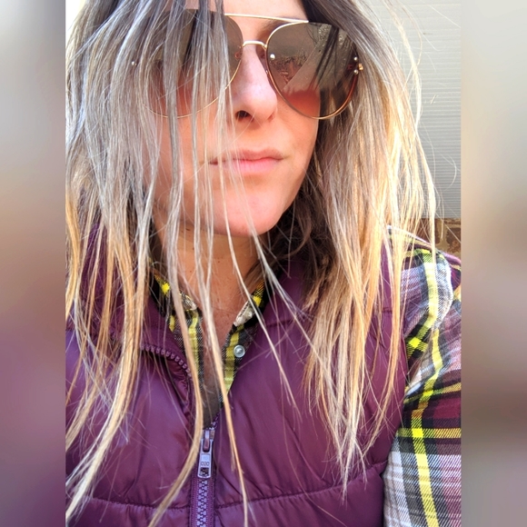 Express Women's Plaid Button Down Shirt, Size M - Picture 9 of 9